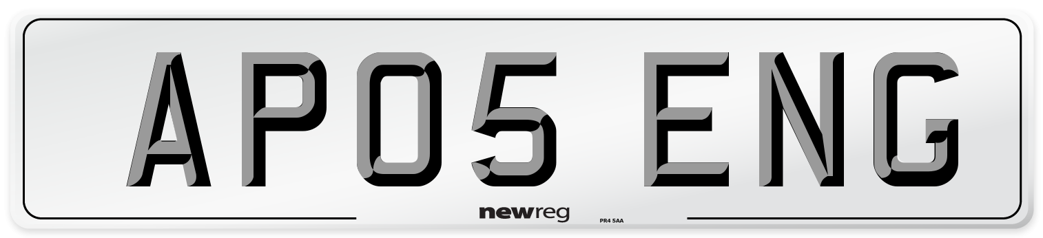 AP05 ENG Number Plate from New Reg